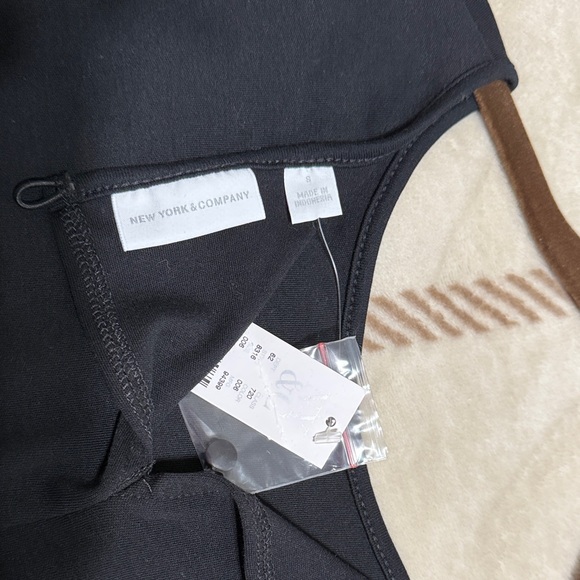 NWT New York & Company Classic Black Mini Dress - Picture 3 of 5